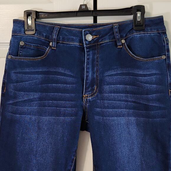 Tahari Womens Dark Wash Jeans Size 8/29 5 Pockets Stretch Zip Button Casual - Picture 4 of 10
